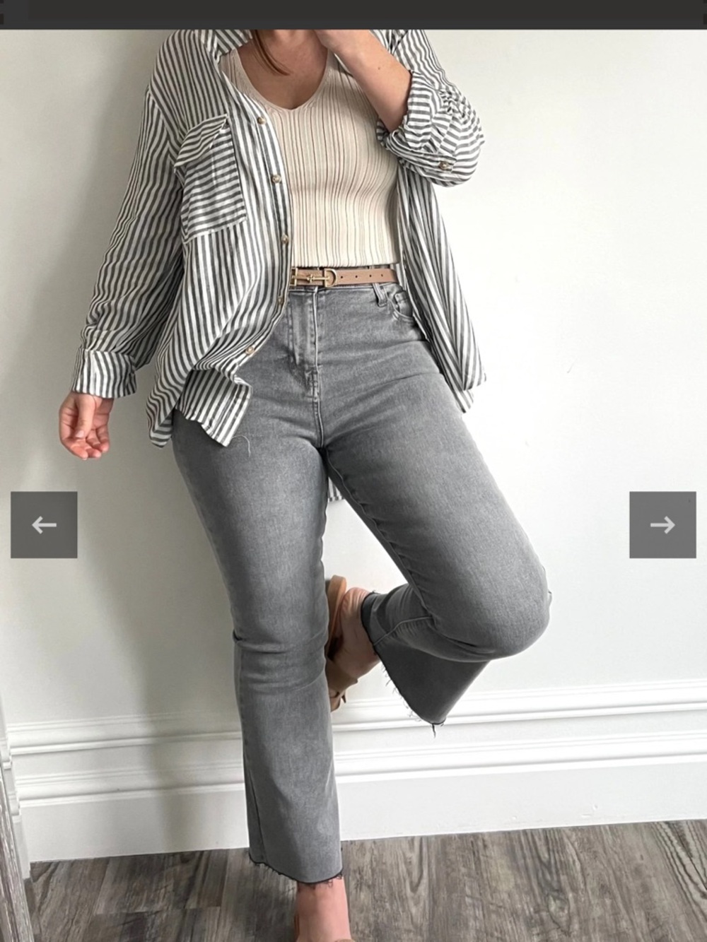 Cello Gray Flare Jeans for Women